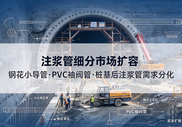 延安注浆管细分市场扩容，隧道钢花小导管、PVC 袖阀管、桩基后注浆管需求分化
